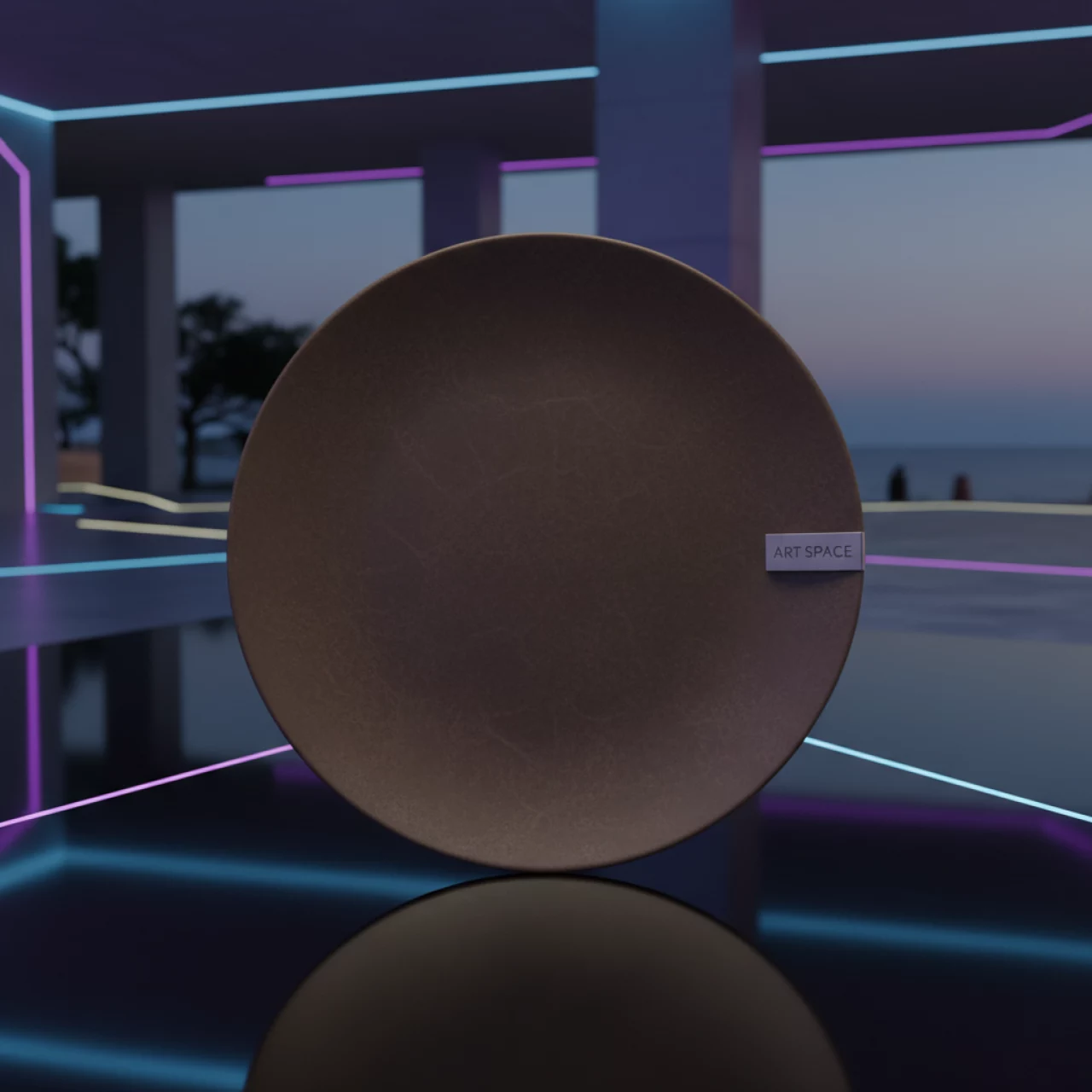 Аренда Тарелка Forest коричневая 24 см на Имеретинской набережной — ART SPACE