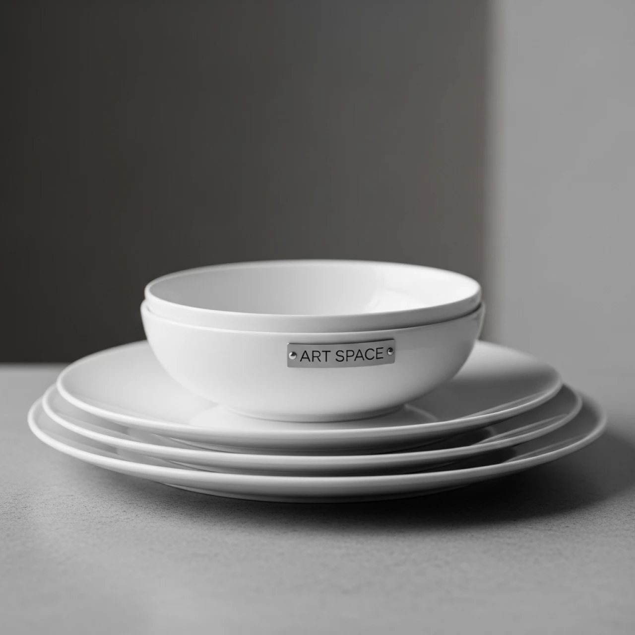 Аренда Тарелка Гельцер белая набор из 3 в Karat Resort — ART SPACE