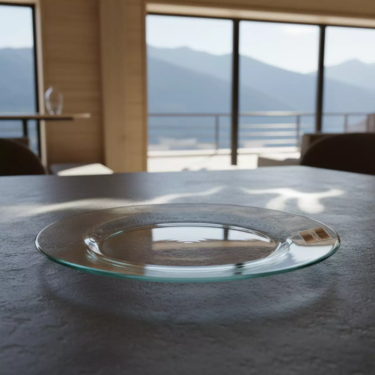 Аренда Тарелка из прозрачного стекла 33 см в Поляна 1389 Отель и Спа — ART SPACE