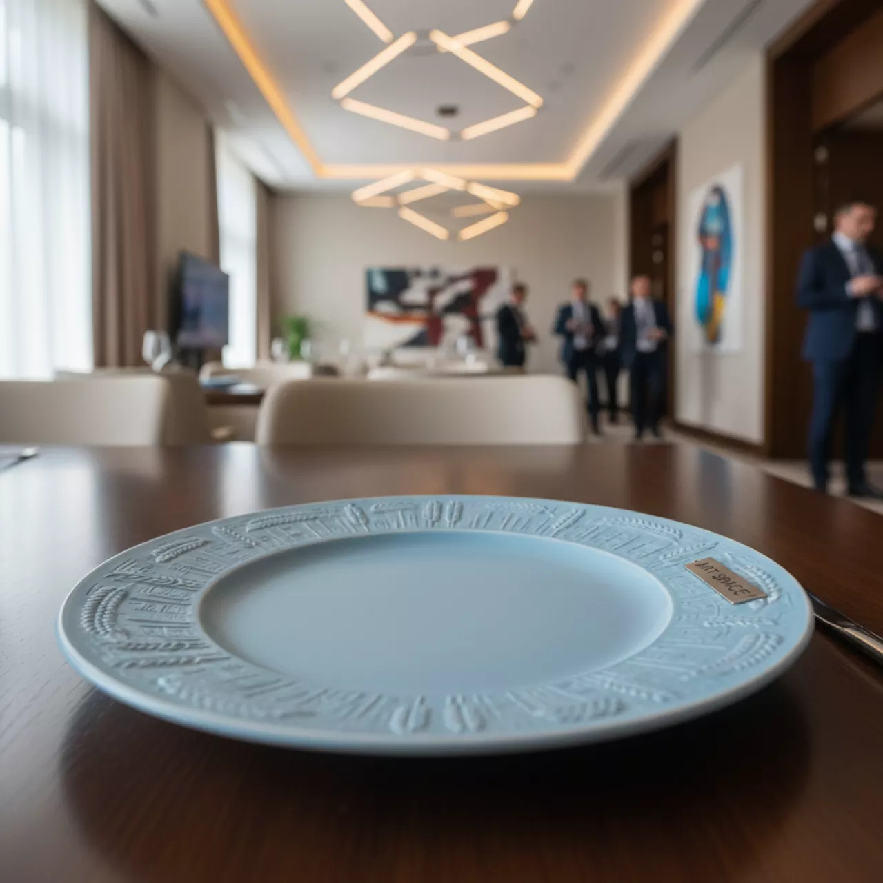 Аренда Тарелка Колосок голубая в Mövenpick Hotel — ART SPACE