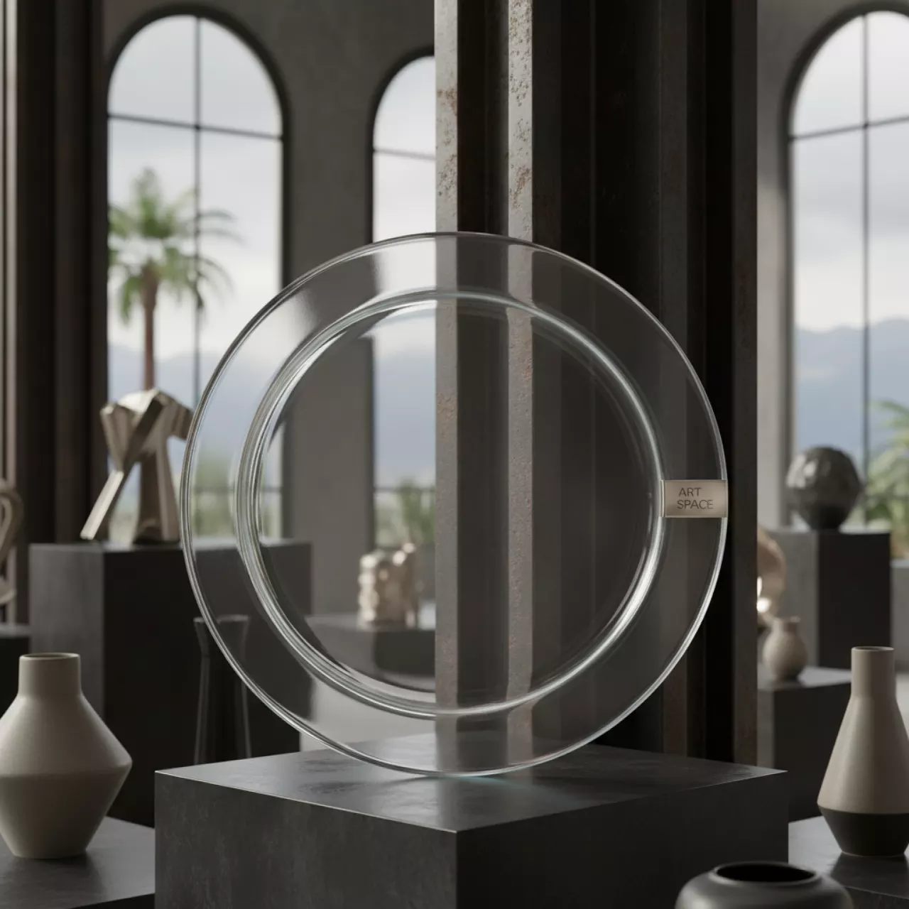 Аренда Тарелка круглая стеклянная 250 мм Swissôtel Resort Sochi Kamelia — ART SPACE