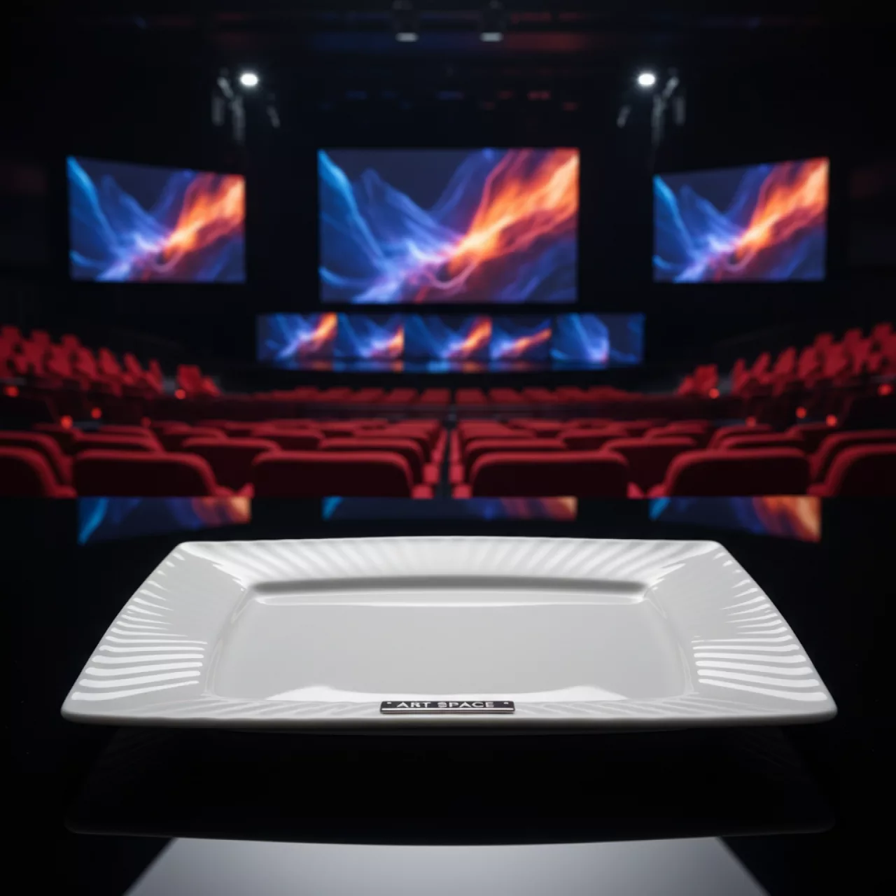 Аренда Тарелка квадратная Chan Wave 250 мм в Red Arena — ART SPACE