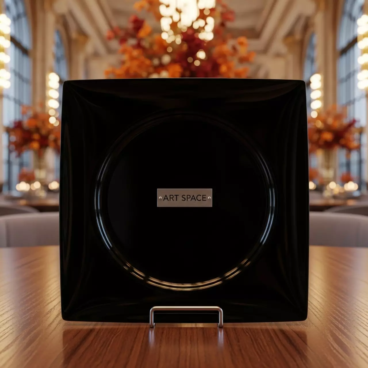 Аренда Тарелка квадратная чёрная Arcoroc 26 см в зале «Чайка» (Морпорт) — ART SPACE