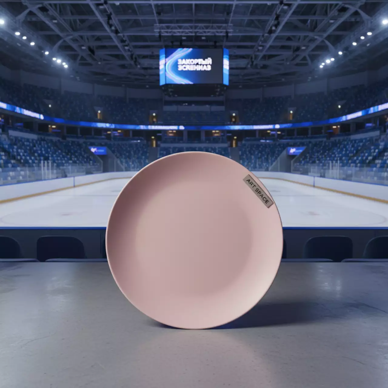 Аренда Тарелка Matt розовая 26 см в ледовой арене «Шайба» — ART SPACE