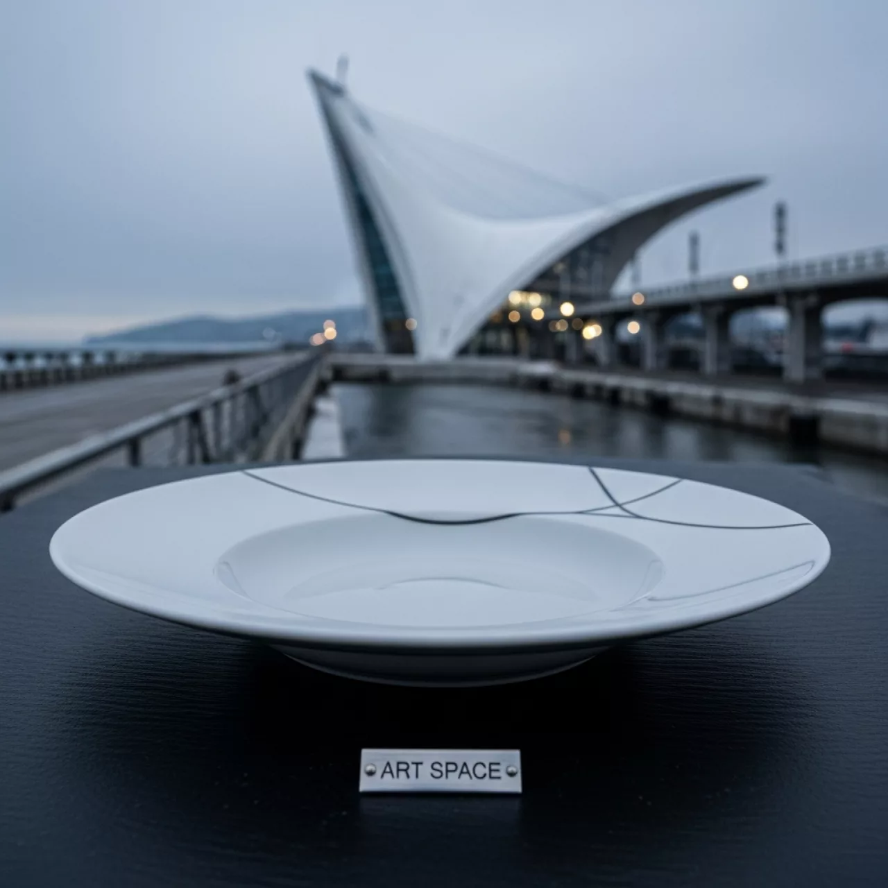 Аренда Тарелка мелкая ИДИЛЛИЯ 24 см на территории Морпорта Сочи — ART SPACE