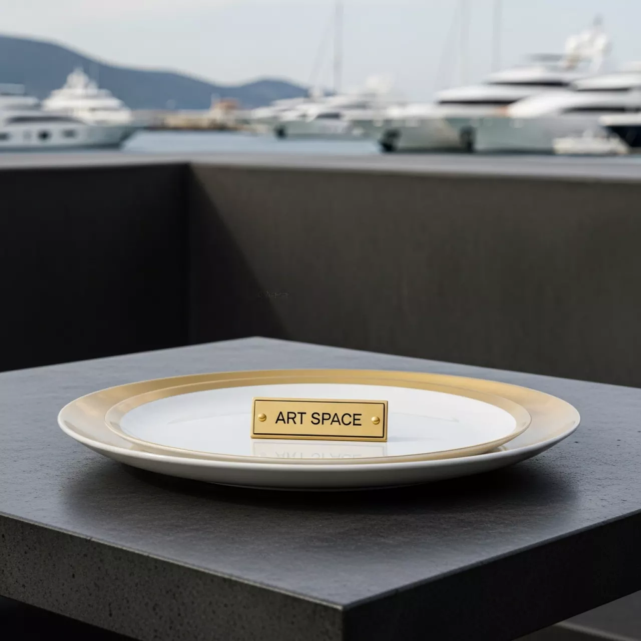 Аренда Тарелка Mone Gold 33 см на парусной регате (Сочи) — ART SPACE