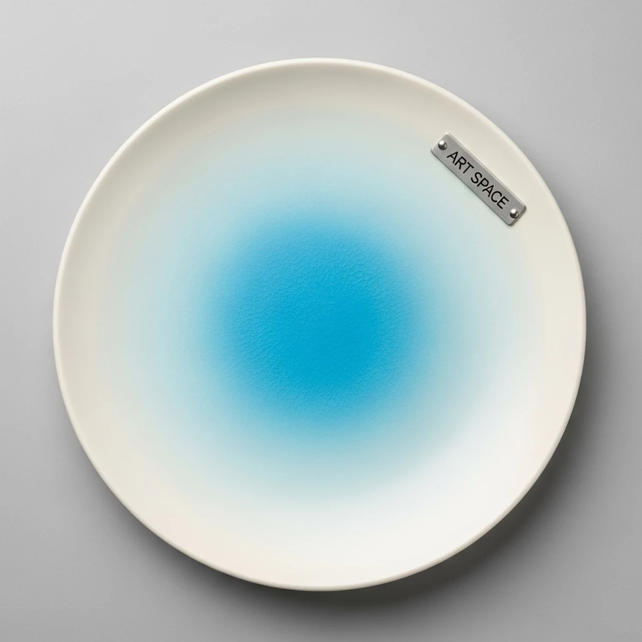 Аренда Тарелка обеденная Акварель голубая в санатории «Металлург» — ART SPACE