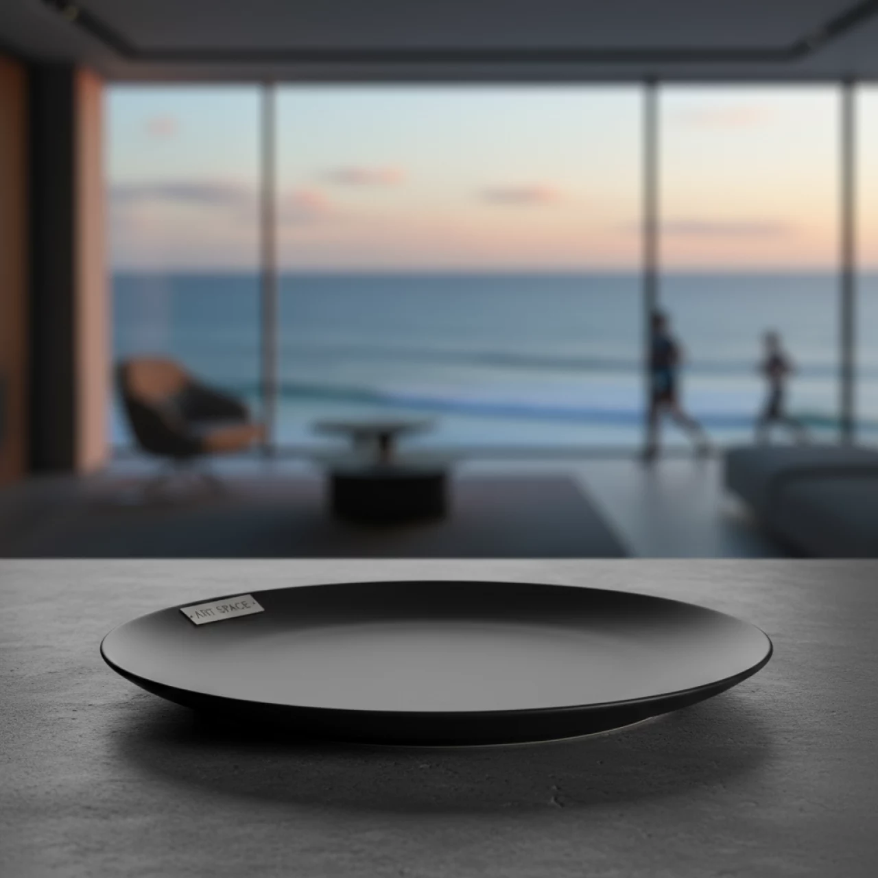 Аренда Тарелка обеденная КОРЕЛЛИ черная 27,5 см в комплексе Sea Galaxy — ART SPACE