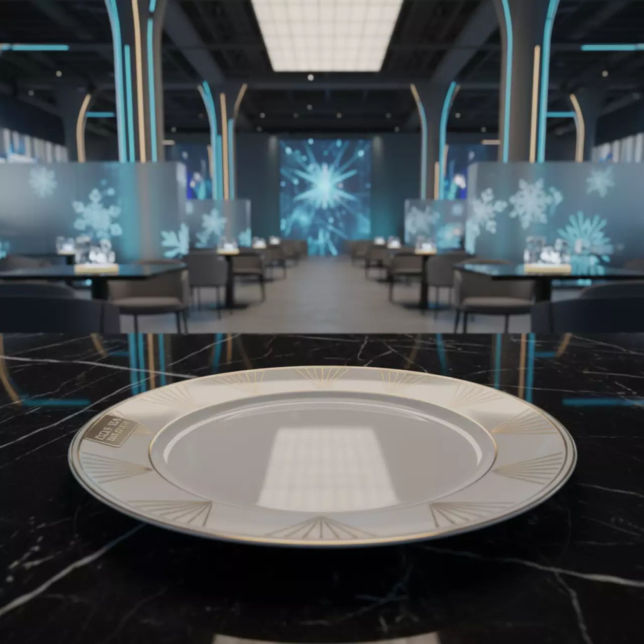 Аренда Тарелка обеденная Сона в VK Stadium Sirius — ART SPACE