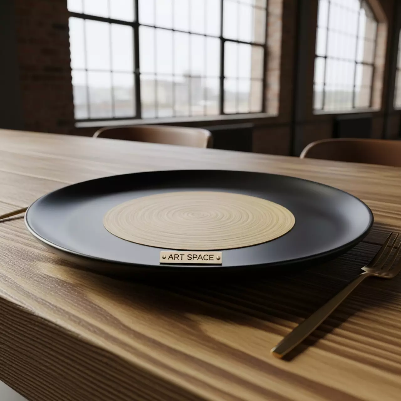 Аренда Тарелка подстановочная Bamboo черная 300 мм в банкетном зале «Дельфин» — ART SPACE