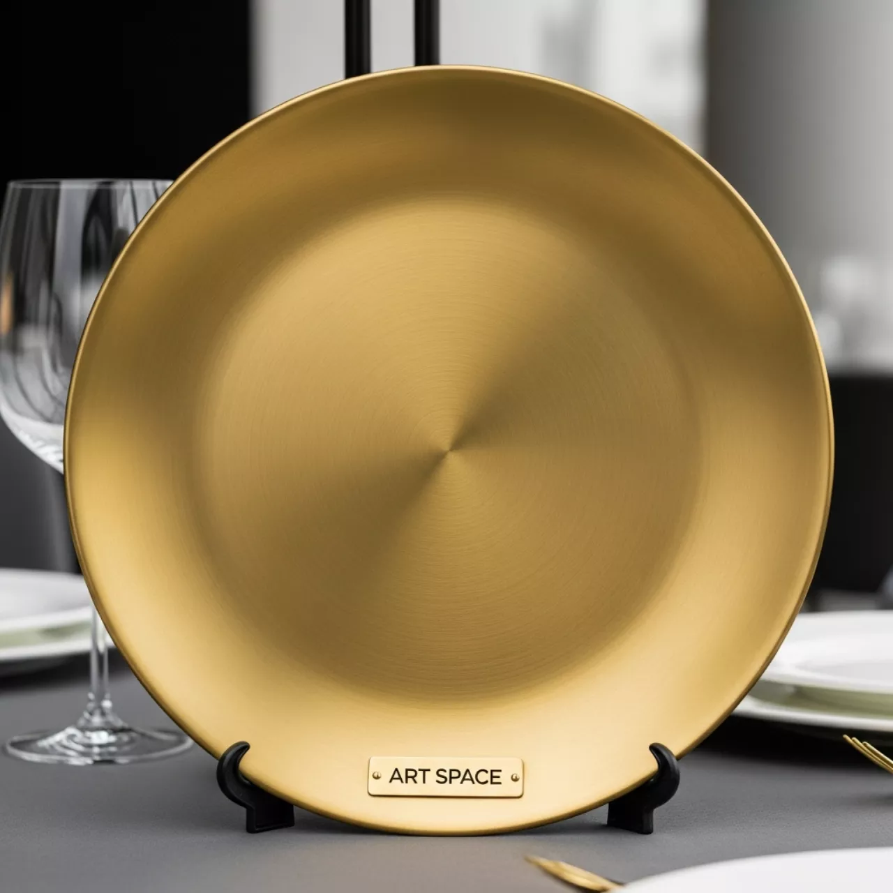 Аренда Тарелка подстановочная Georgia золото 30 см в Керлинговом центре «Ледяной куб» — ART SPACE