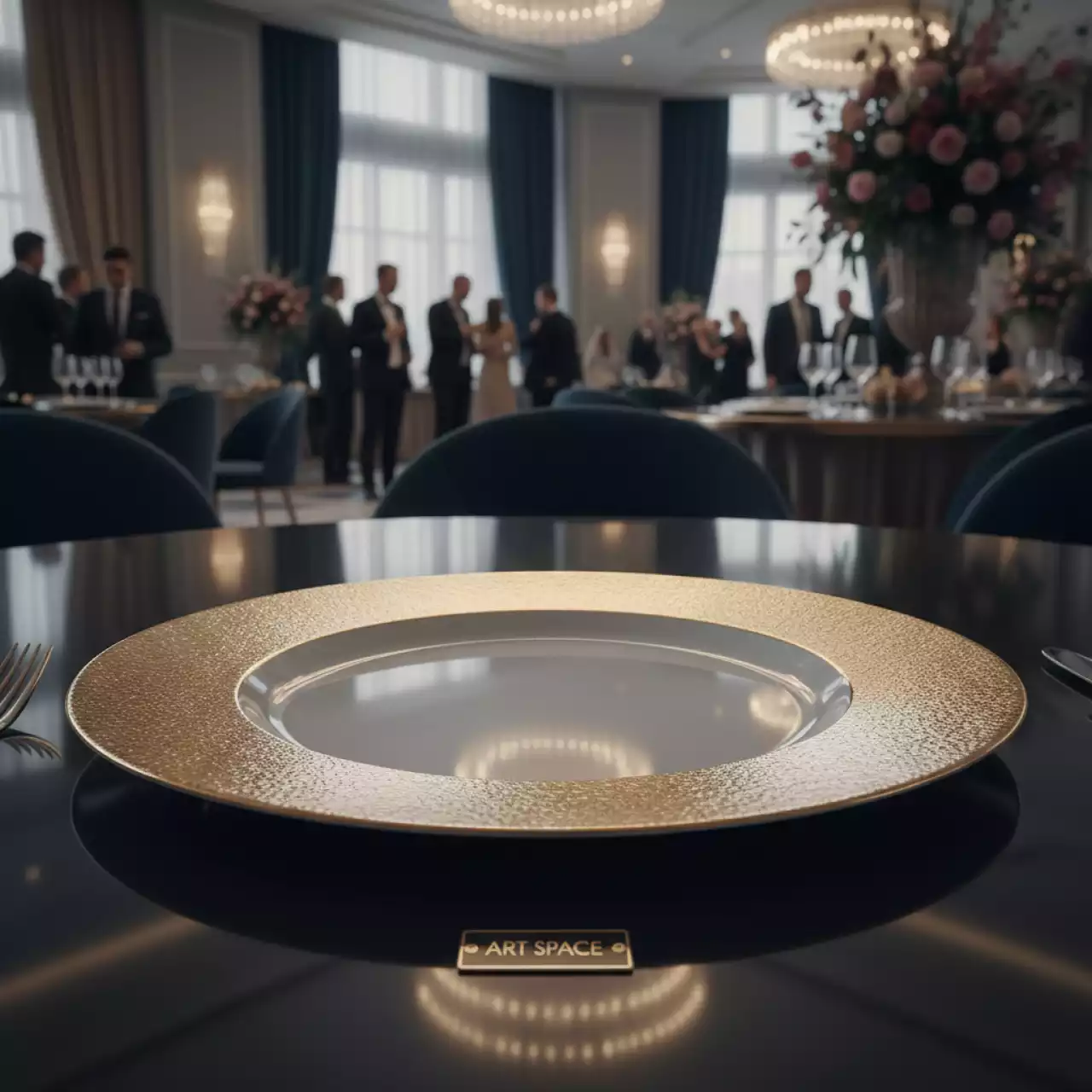 Аренда Тарелка подстановочная Georgia золото 32 см в Гранд Отель Сочи — ART SPACE
