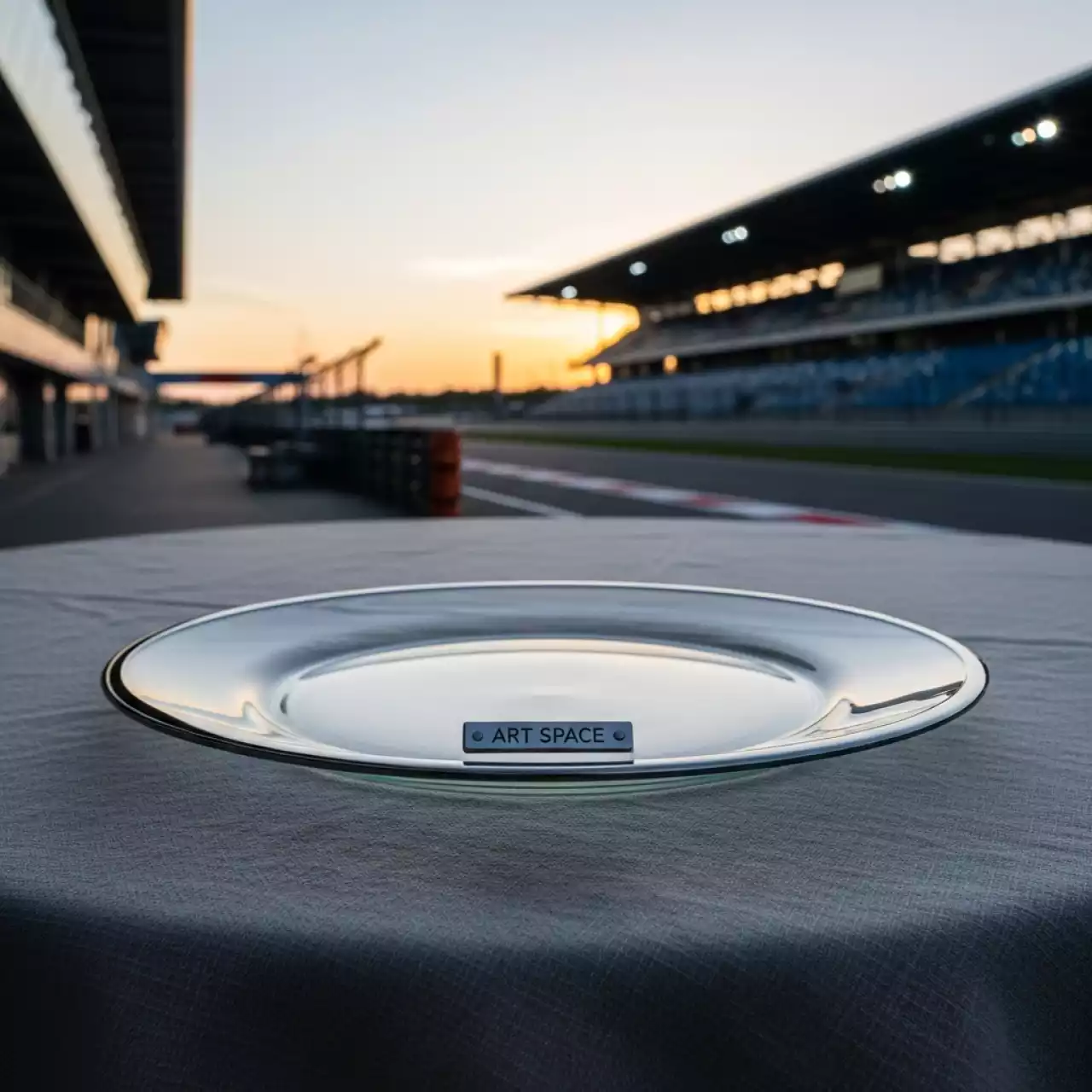 Аренда Тарелка подстановочная Гэтсби с серебряным кантом 33 см на Сочи Автодроме — ART SPACE