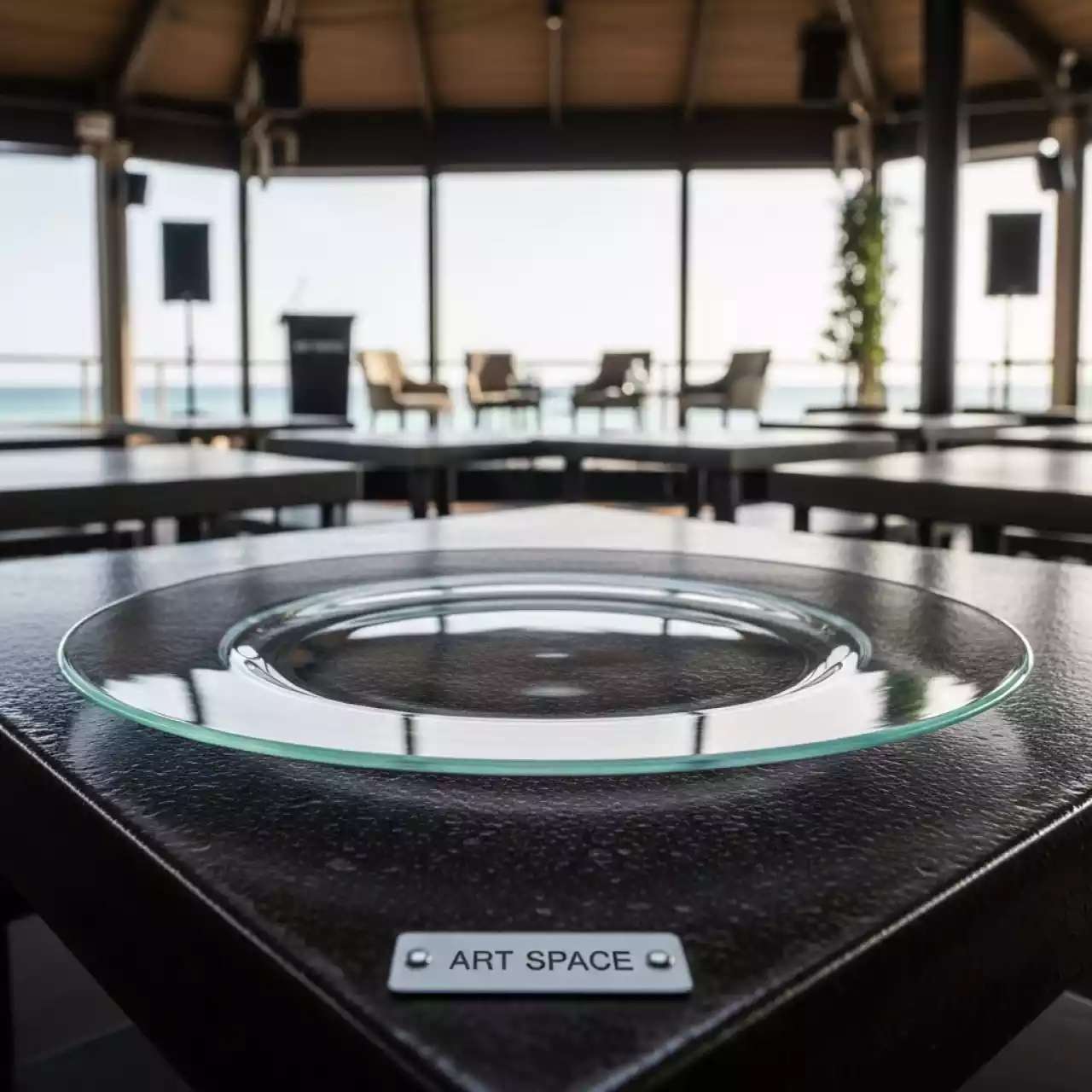 Аренда Тарелка подстановочная из стекла 30 см на пляжных клубах Хосты — ART SPACE