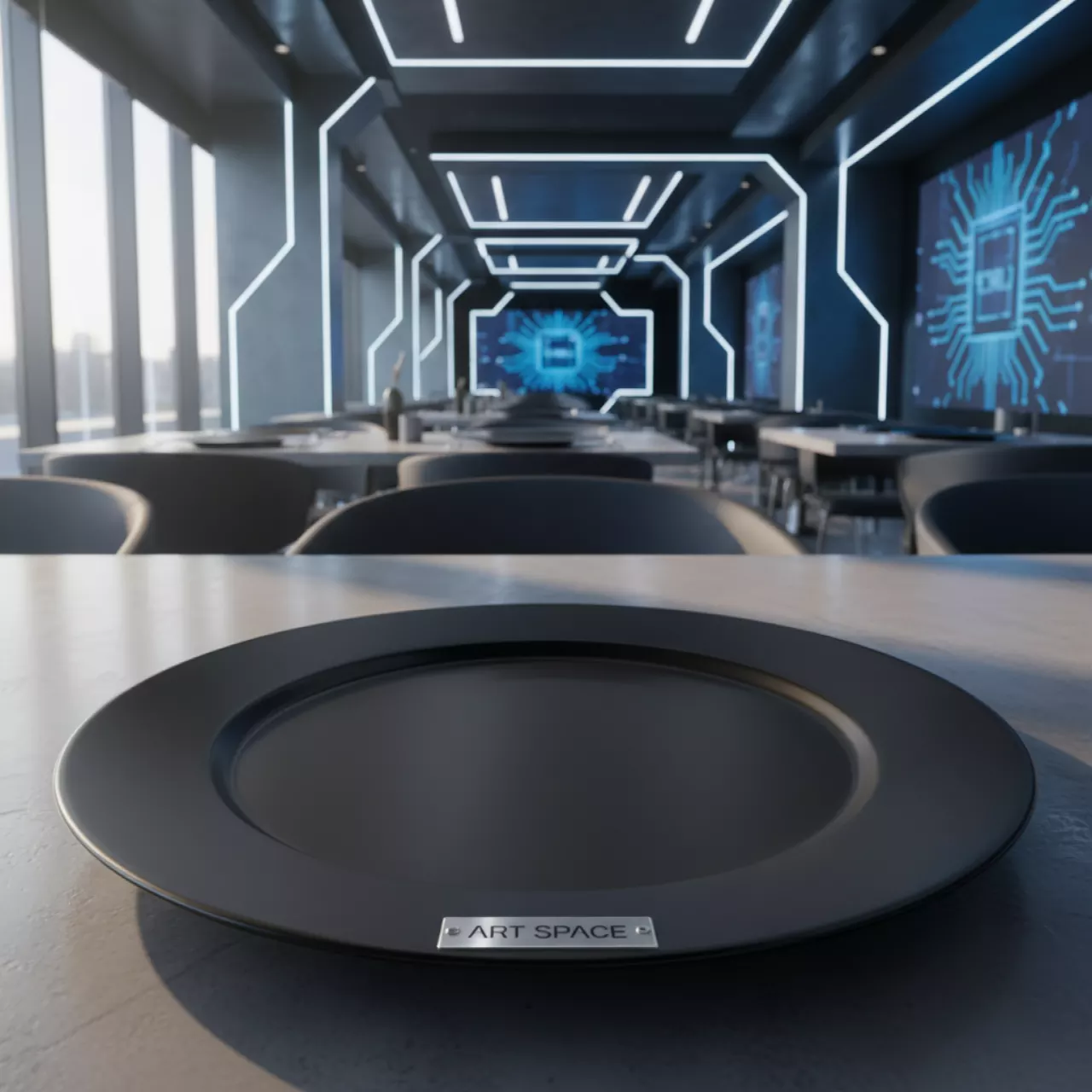 Аренда Тарелка подстановочная Jewel черная 30 см в ресторане «La Terrazza» — ART SPACE