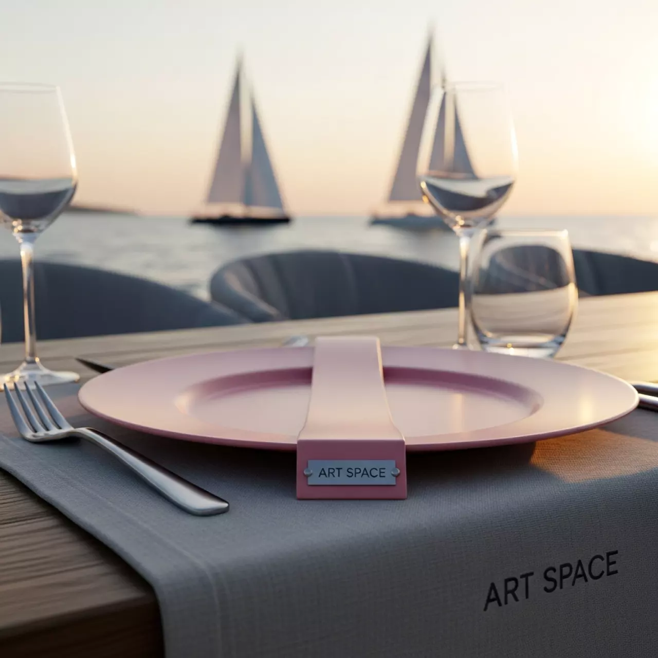 Аренда Тарелка подстановочная розовая Tognana Wienna Charm 310 мм на парусной регате (Сочи) — ART SPACE