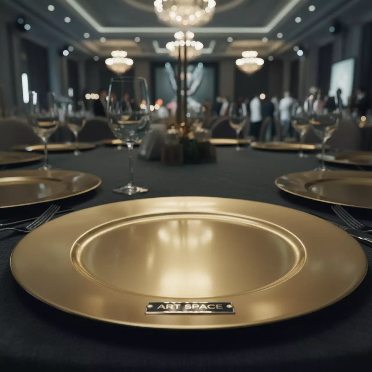 Аренда Тарелка подстановочная Зеленое золото 33 см в Сочи Парк Отеле — ART SPACE