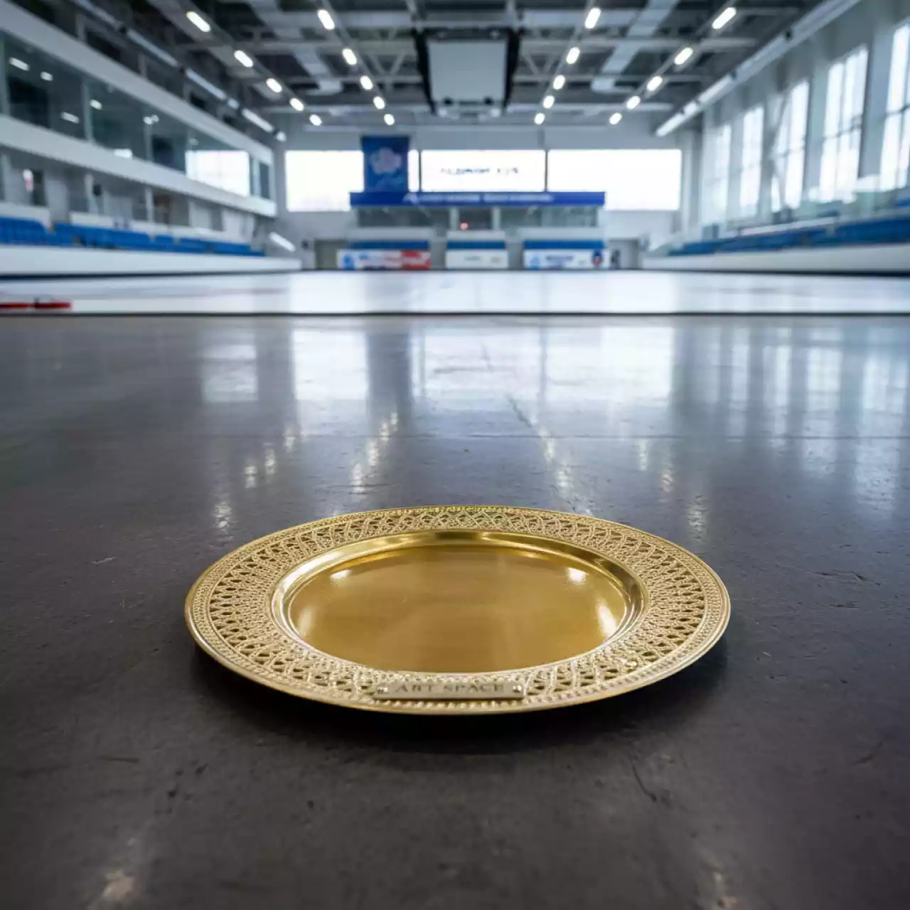 Аренда Тарелка подстановочная золото Gatsby 330 мм в Керлинговом центре «Ледяной куб» — ART SPACE