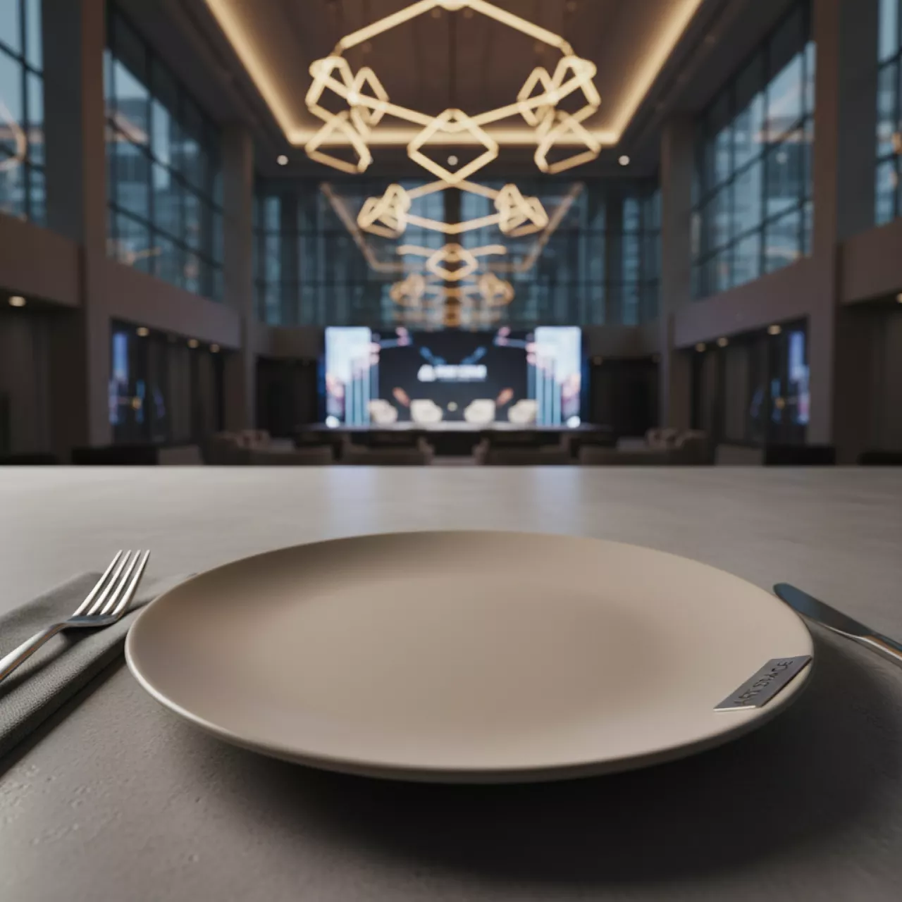 Аренда Тарелка Porland бежевая закусочная 24 см в казино «Сочи» — ART SPACE