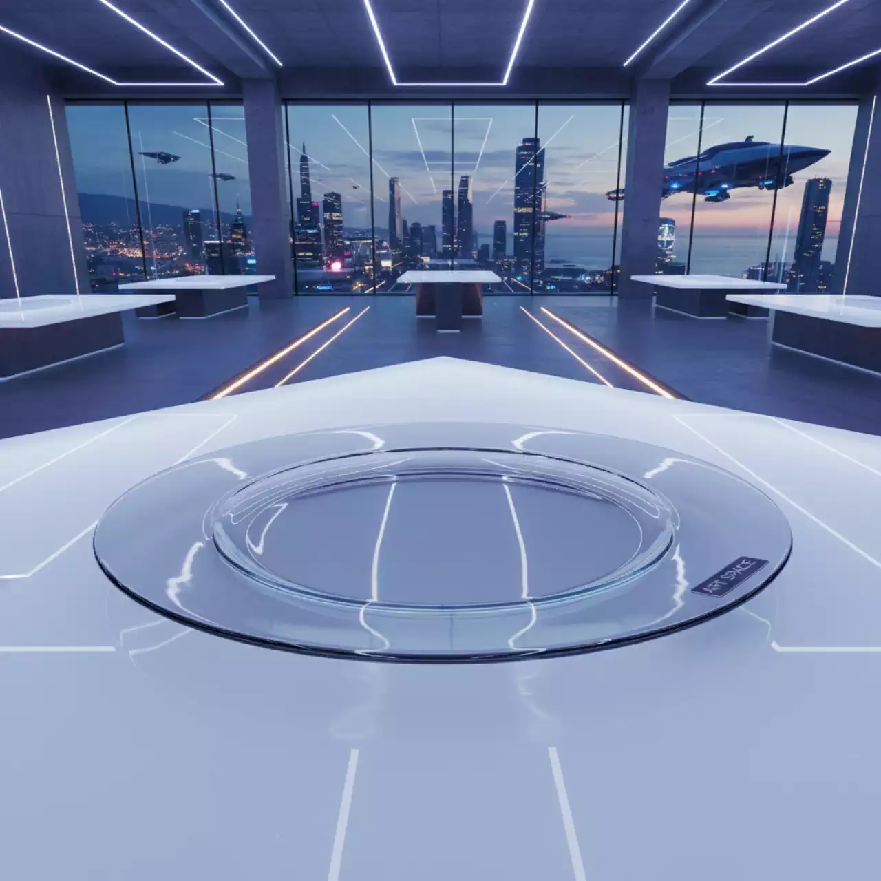 Аренда Тарелка прозрачное стекло 33 см в санатории «Сочи» — ART SPACE