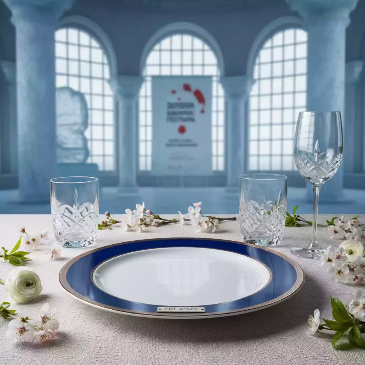 Аренда Тарелка столовая 23 см в ледовом дворце «Роза Хутор» — ART SPACE