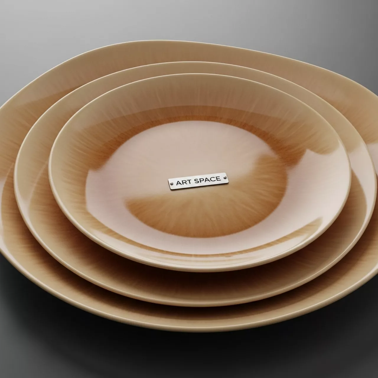 Аренда Тарелки АКВАРЕЛЬ карамельные набор из 2 в Karat Resort — ART SPACE