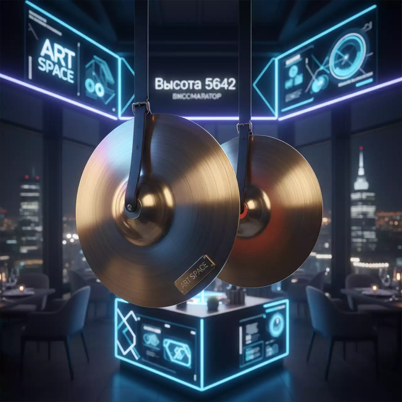 Аренда Тарелки оркестровые ручные в ресторане «Высота 5642» — ART SPACE