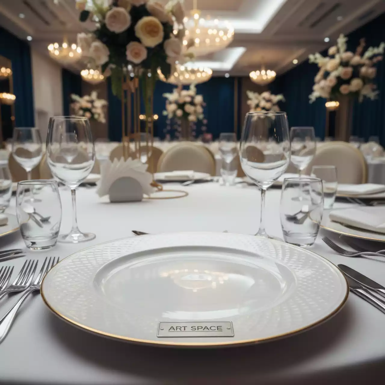 Аренда Тарелки подстановочной белой Беладонна в санатории «Октябрьский» — ART SPACE