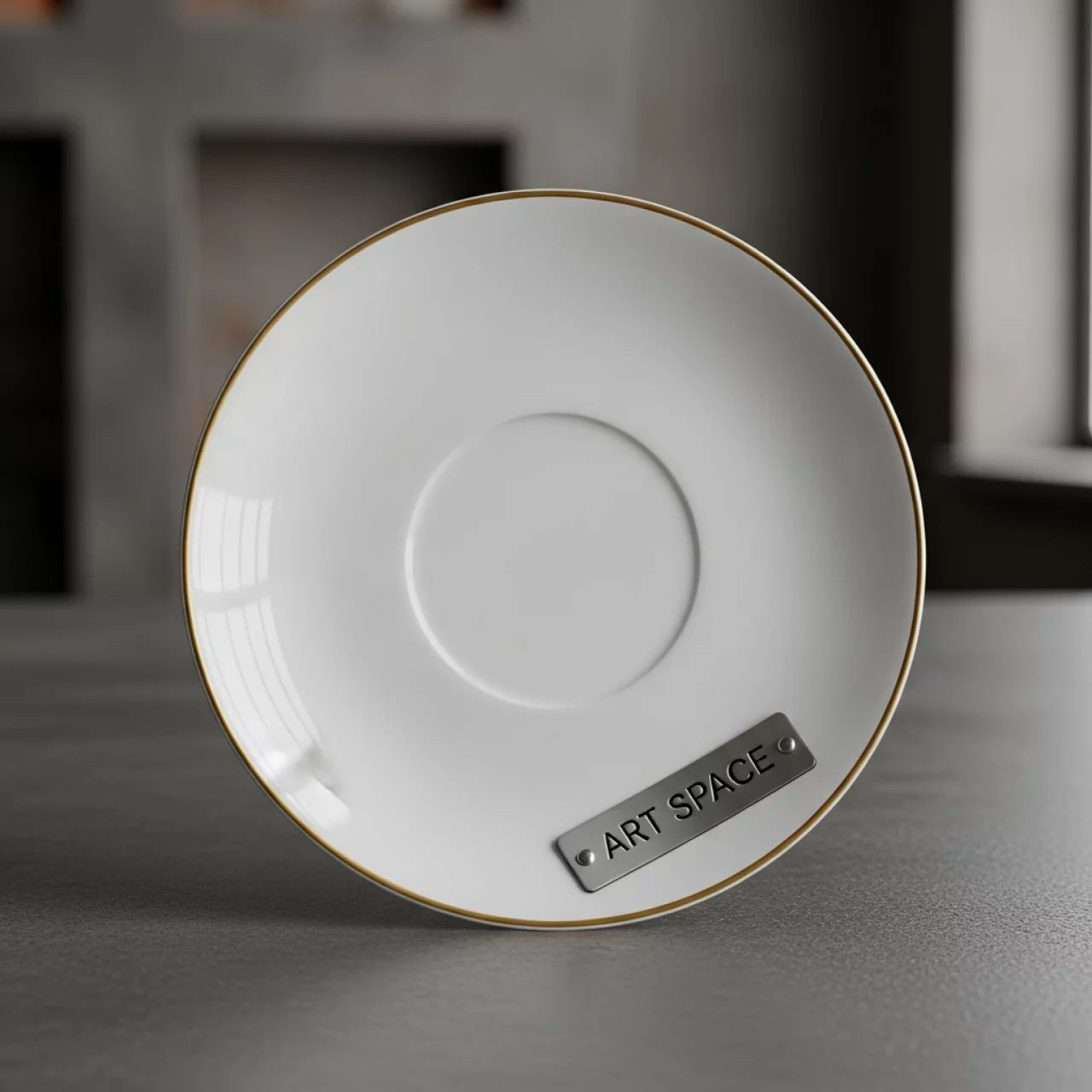 Аренда Тарелочка для комплимента Беладонна белая с золотой каймой 8,5х2,5 см в Imeretinskiy Hotel — ART SPACE