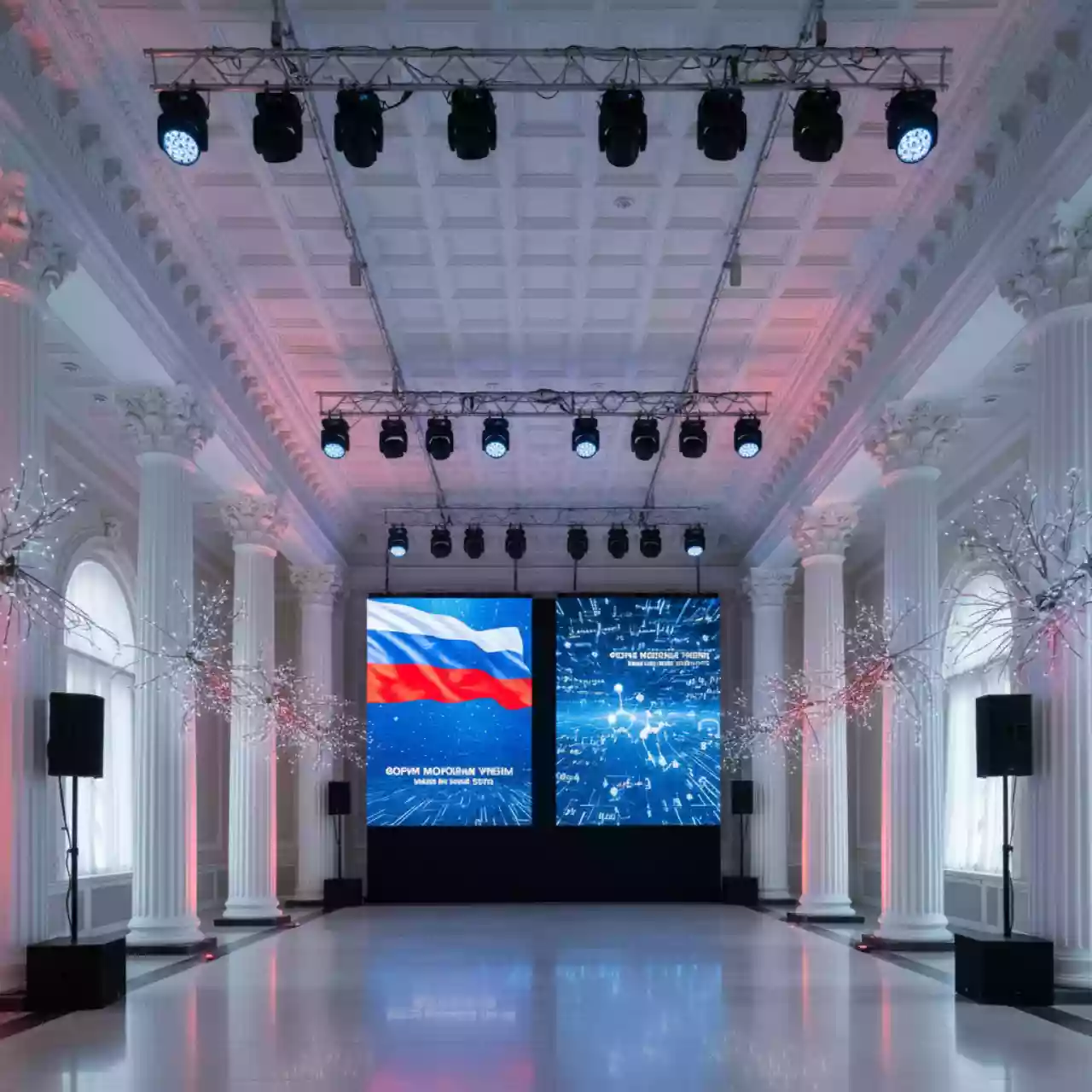 Аренда Техническое оснащение мероприятия День флага в Маринс Парк Отеле — ART SPACE