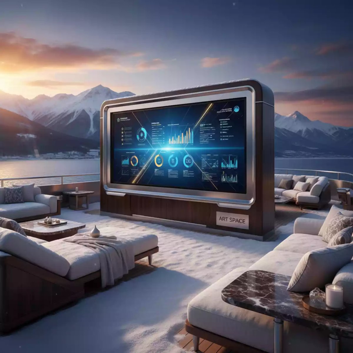 Аренда Телевизор погодоустойчивый LCD AVQ VT75S на VIP-яхте (Имеретинский порт) — ART SPACE