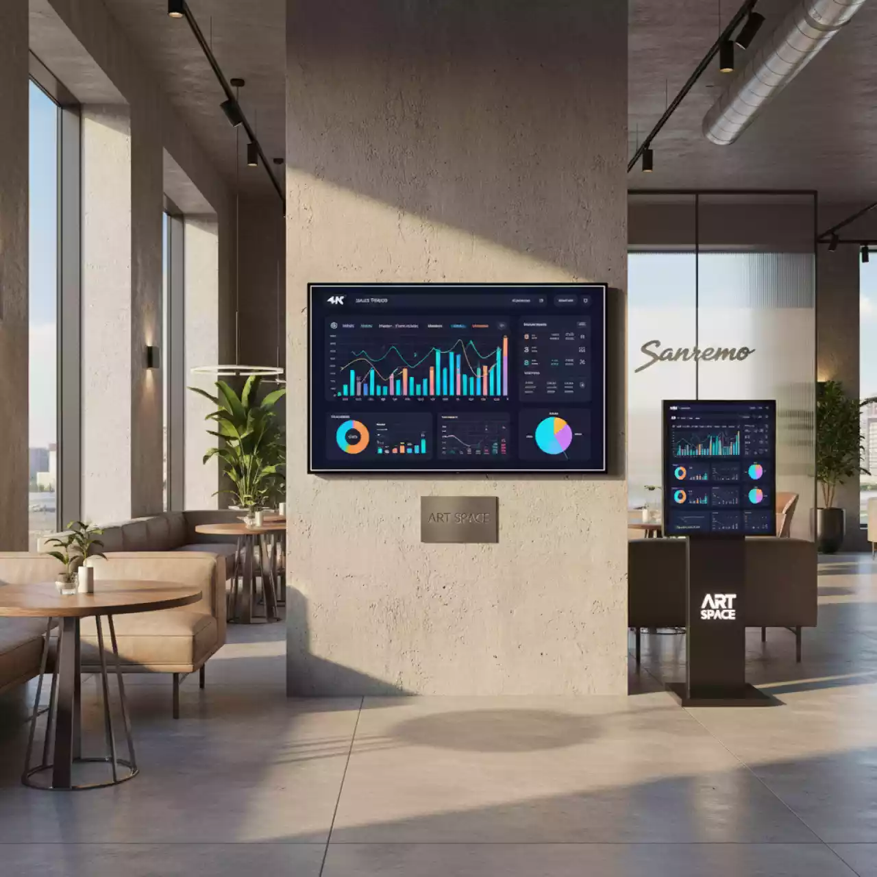 Аренда Телевизор SHARP 40BL2EA в ресторане «Sanremo» — ART SPACE
