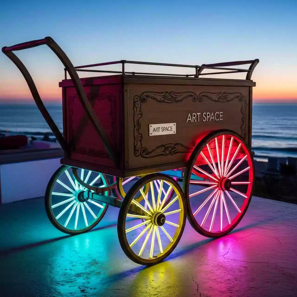 Аренда Тележка декоративная ретро цирк в пляжном клубе Del Mar — ART SPACE