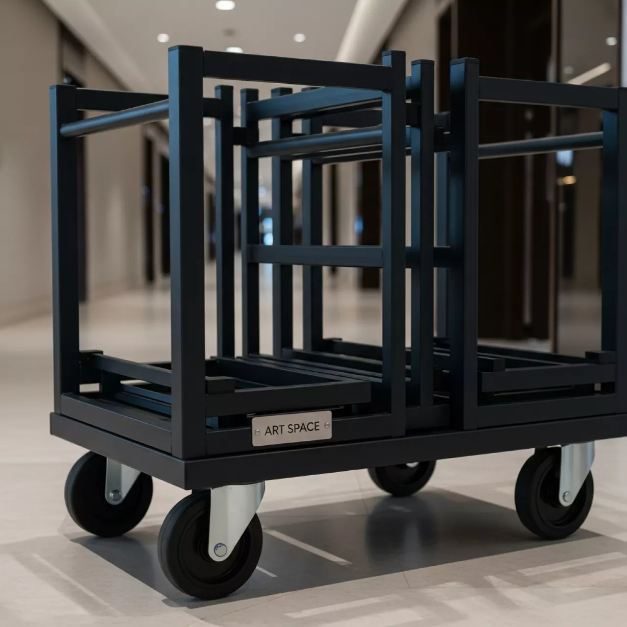 Аренда Тележка для банкетных стульев ТБС01 черная в Bridge Resort — ART SPACE