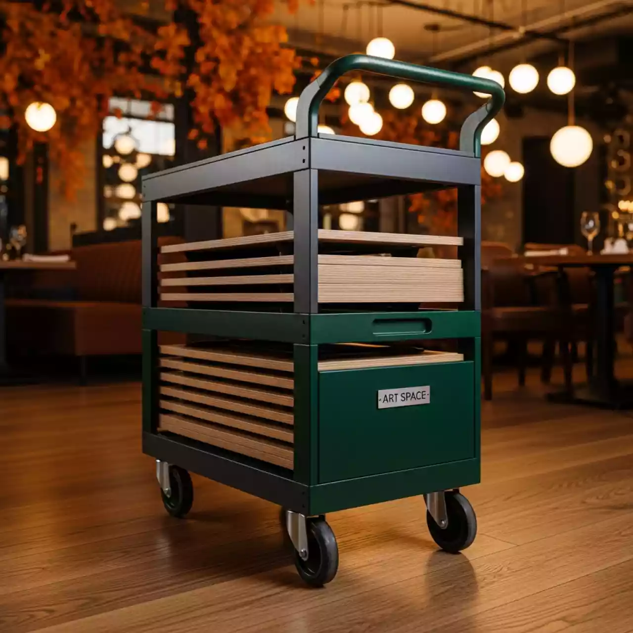 Аренда Тележка для малых прямоугольных столов в ресторане «Плакучая Ива» — ART SPACE