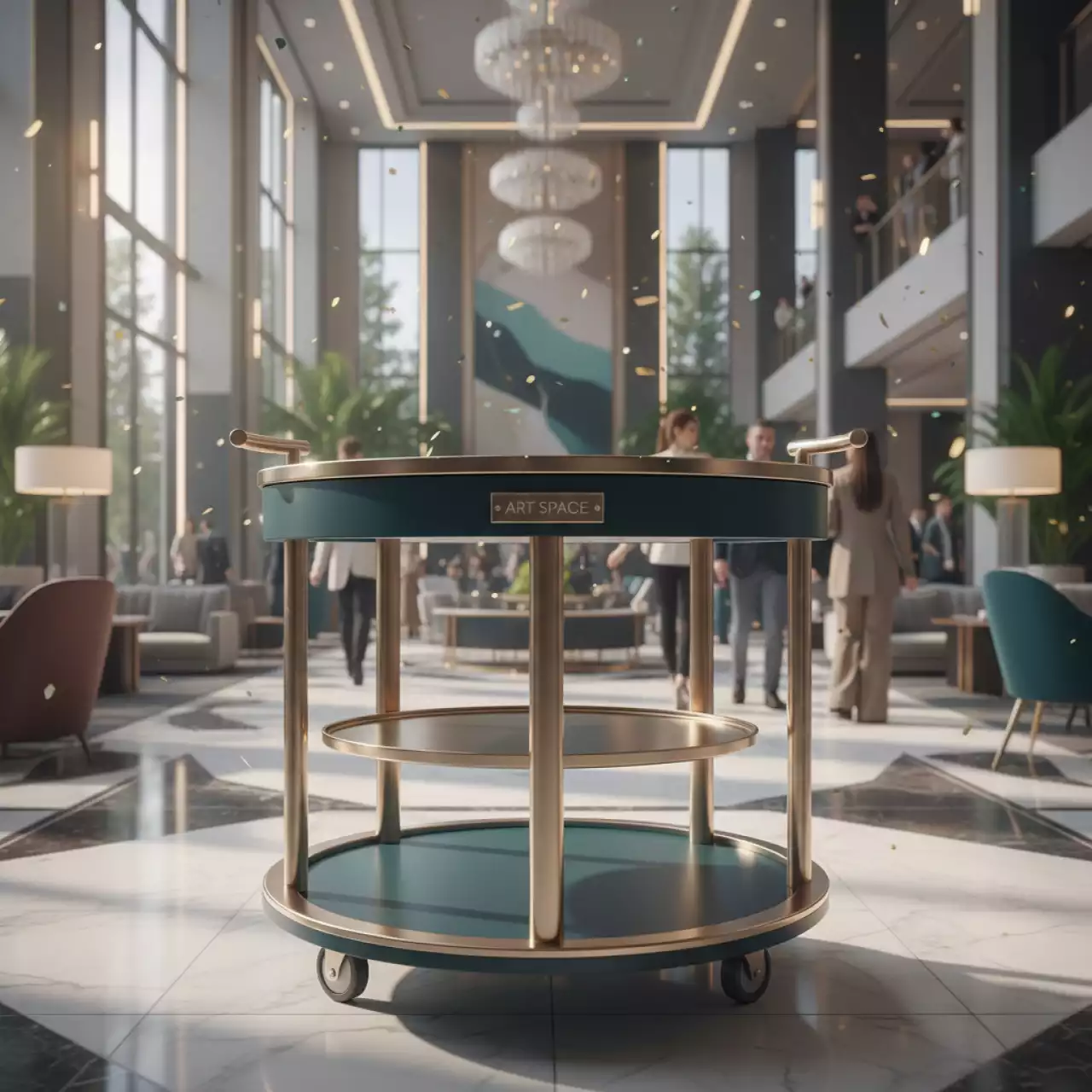 Аренда Тележка для РУМ сервиса круглая Swift в Rodina Grand Hotel & SPA — ART SPACE