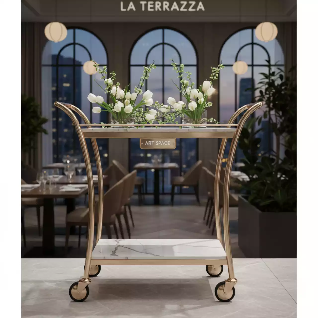 Аренда Тележка для торта 90 см в ресторане «La Terrazza» — ART SPACE