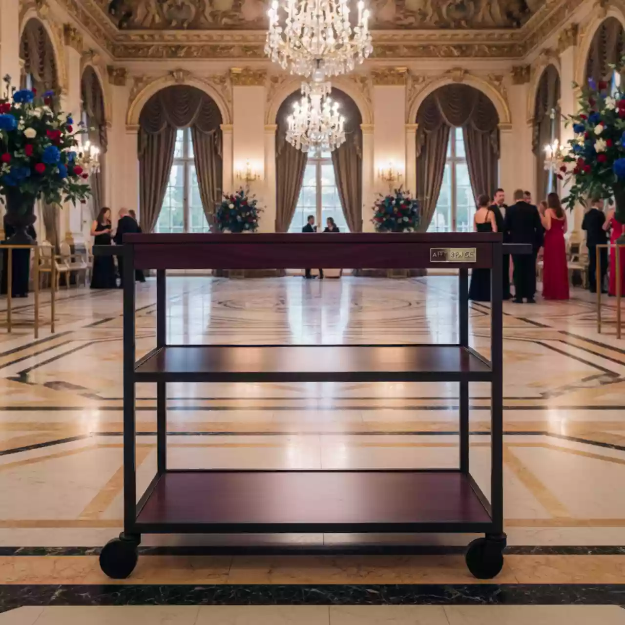 Аренда Тележка для торта прямоугольная в усадьбе Голицына — ART SPACE