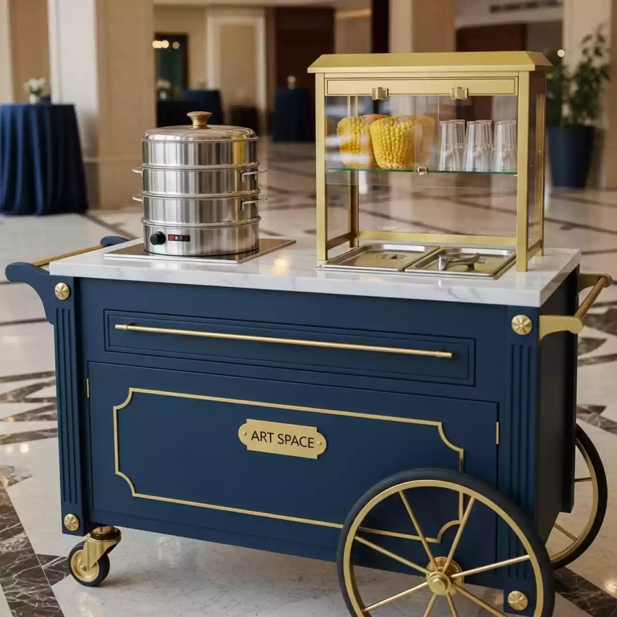 Аренда Тележка для варки кукурузы в Radisson Collection Paradise — ART SPACE