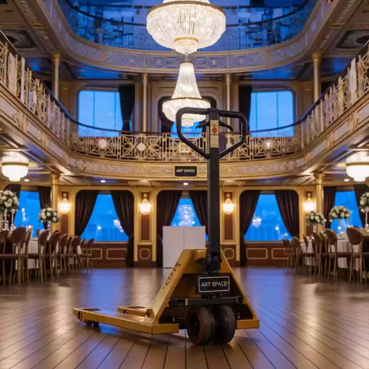 Аренда Тележка гидравлическая низкопрофильная Tisel T10 Low 35 на теплоходе «Дагомыс» — ART SPACE