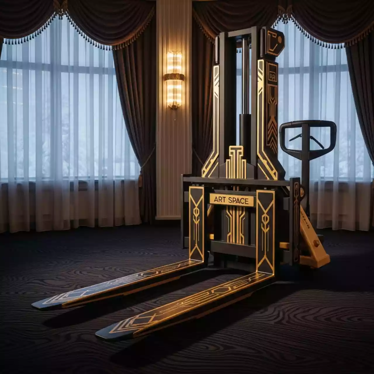 Аренда Тележка гидравлическая Tisel T20 15 с нестандартной длиной вил в казино «Сочи» — ART SPACE