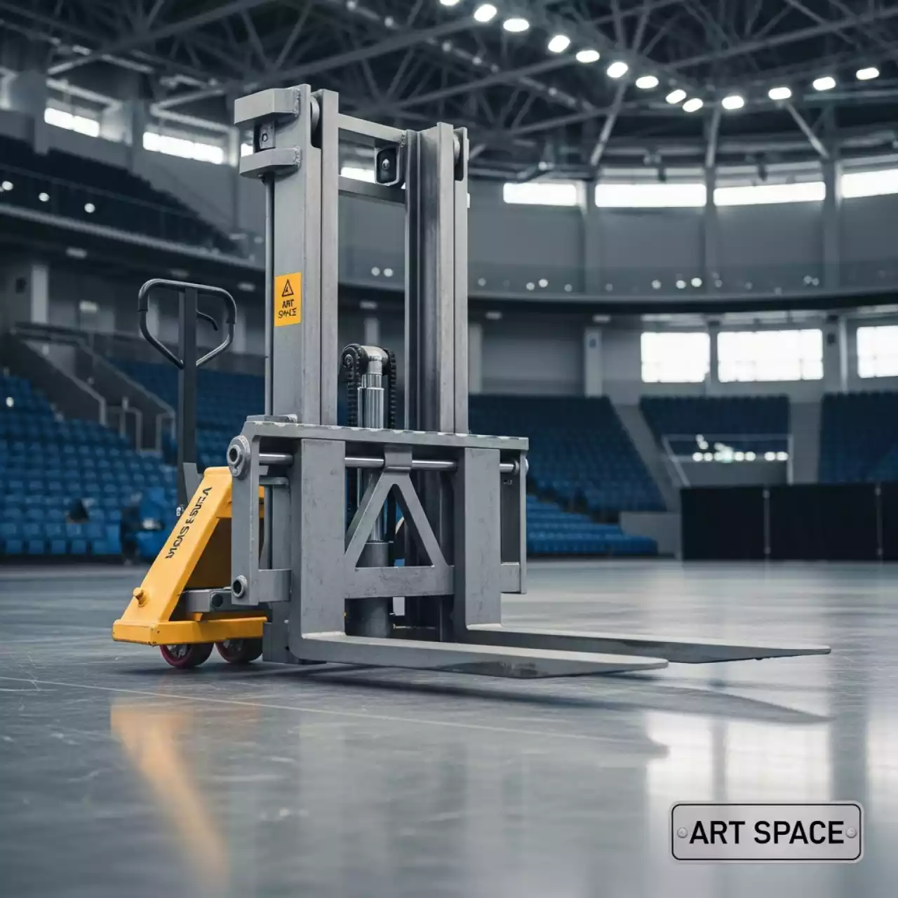 Аренда Тележка гидравлическая Tisel T20R500 для рулонов в ледовой арене «Шайба» — ART SPACE