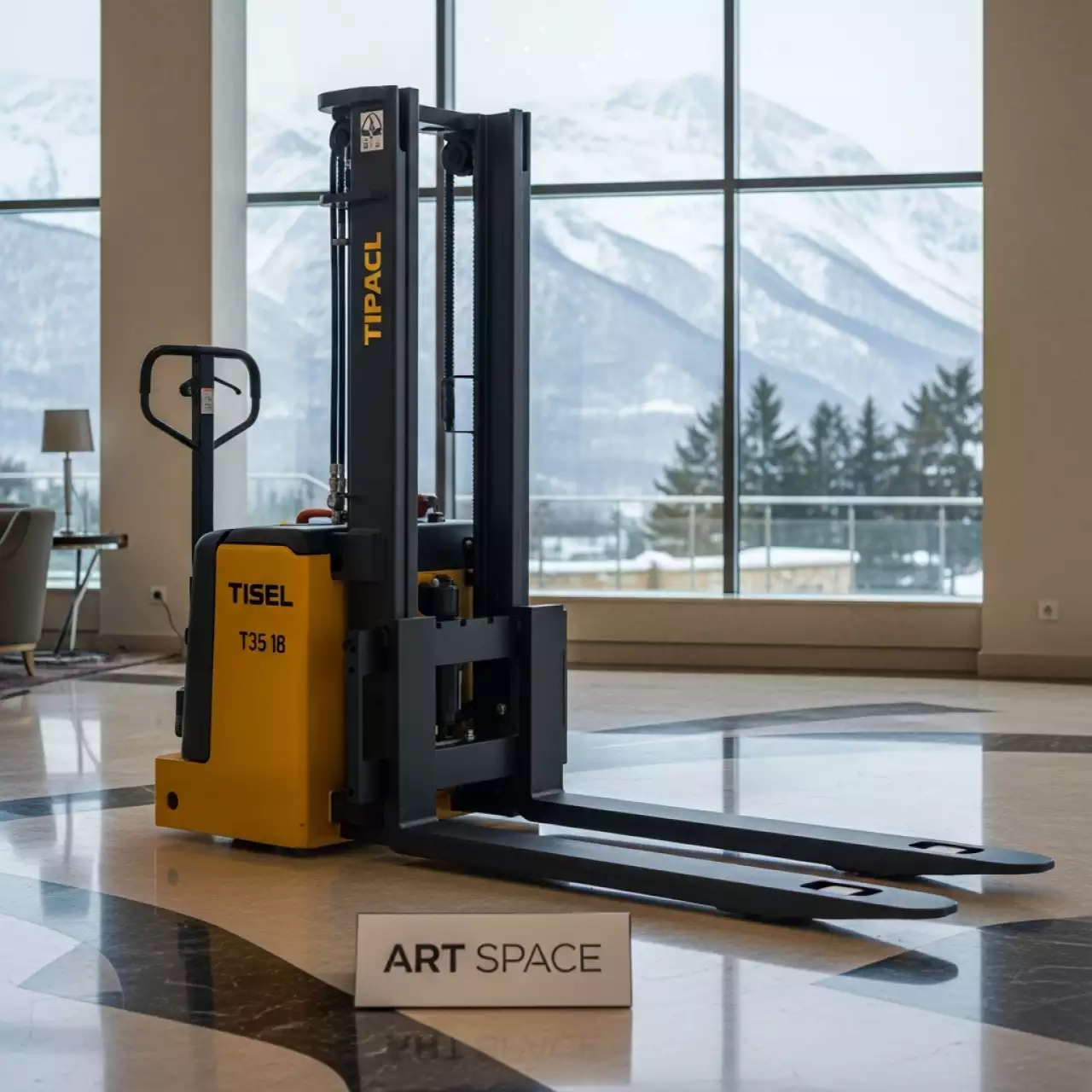 Аренда Тележка гидравлическая Tisel T35 18 с нестандартной длиной вил в Гранд Отель Поляна — ART SPACE