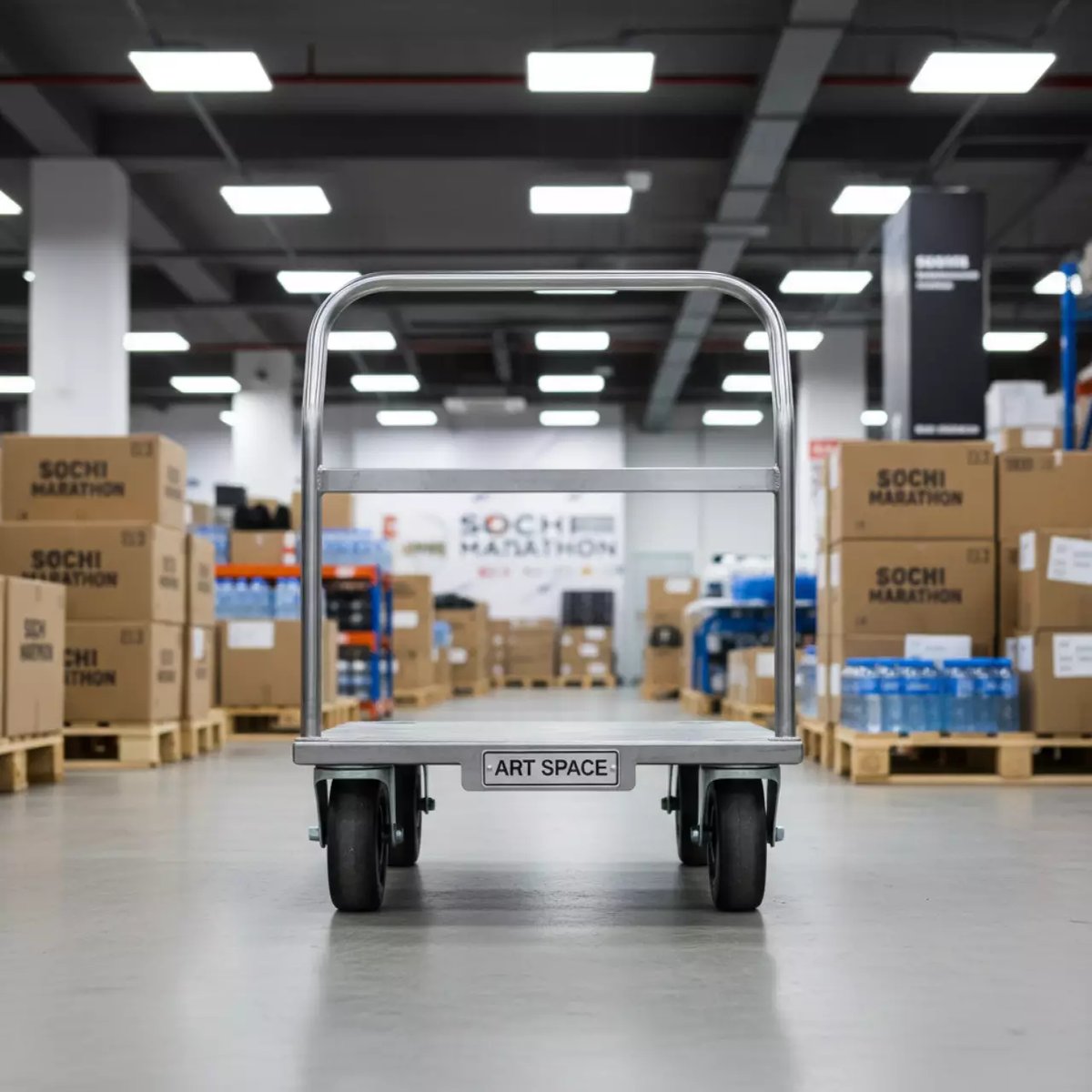 Аренда Тележка платформенная 4 колесная ручная Стелла КПО 500С 160 К 400 кг в ОКЦ «Галактика» — ART SPACE