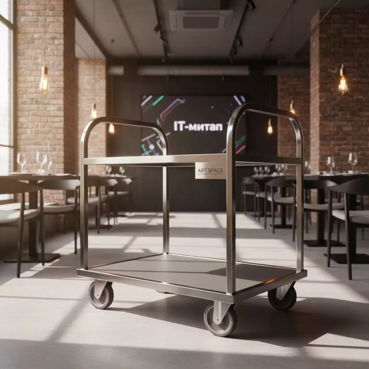 Аренда Тележка платформенная 4 колесная ручная Стелла КПО 500Т 125 K до 300 кг в ресторане «Баран-Рапан» — ART SPACE