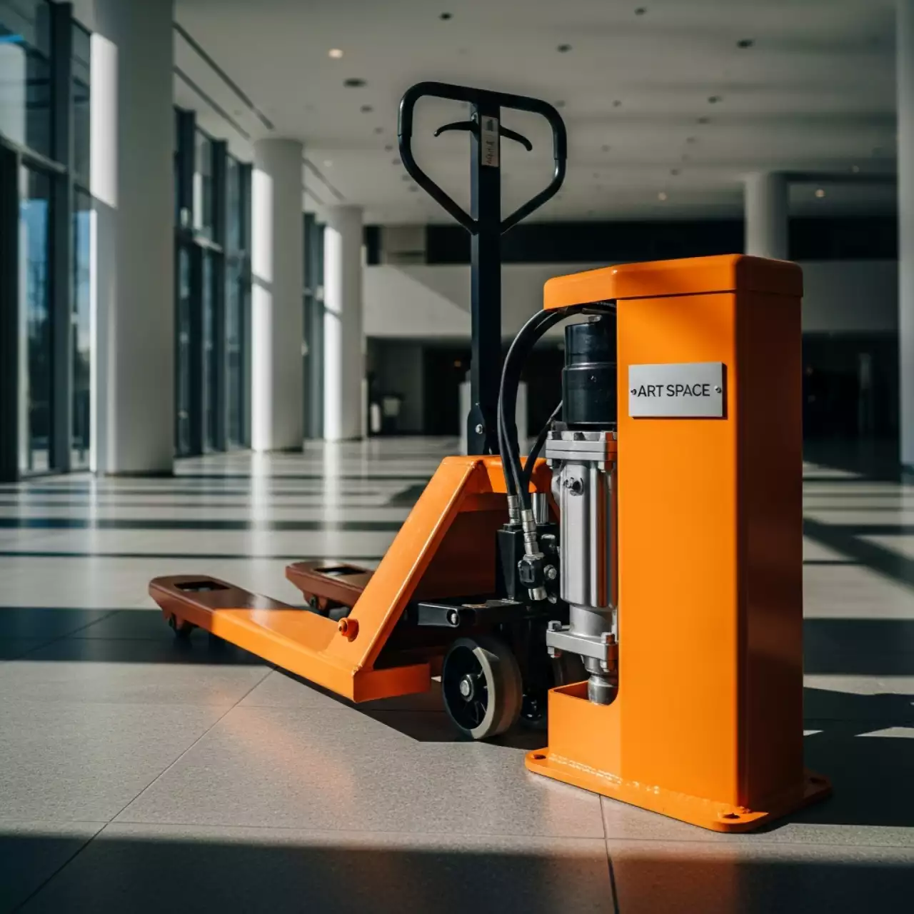 Аренда Тележка рохля гидравлическая Tisel T25Q с быстрым подъемом в Radisson Blu Resort & Congress Centre — ART SPACE