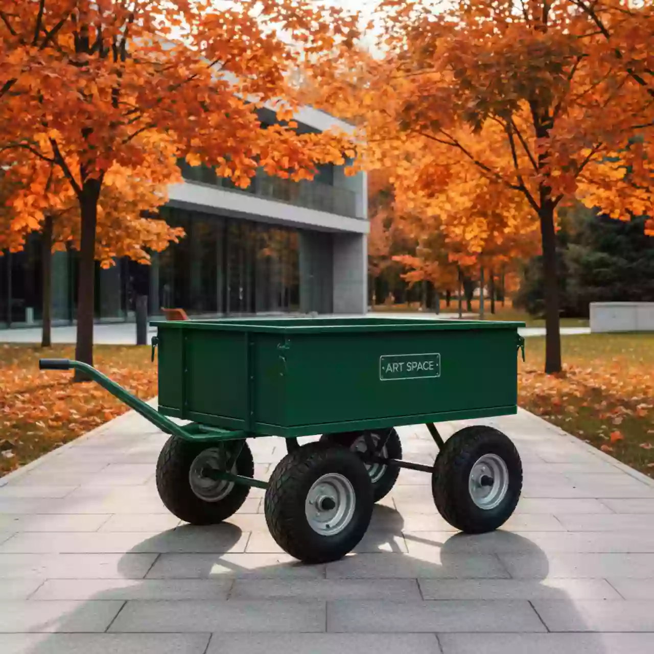 Аренда Тележка садовая 4 колесная зеленая G203 в санатории «Заполярье» — ART SPACE