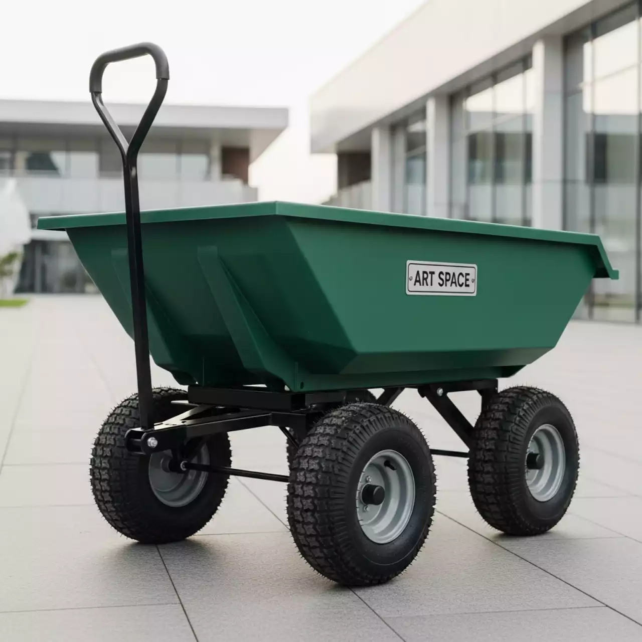 Аренда Тележка садовая самосвал зеленая G202 в Panorama by Mercure — ART SPACE