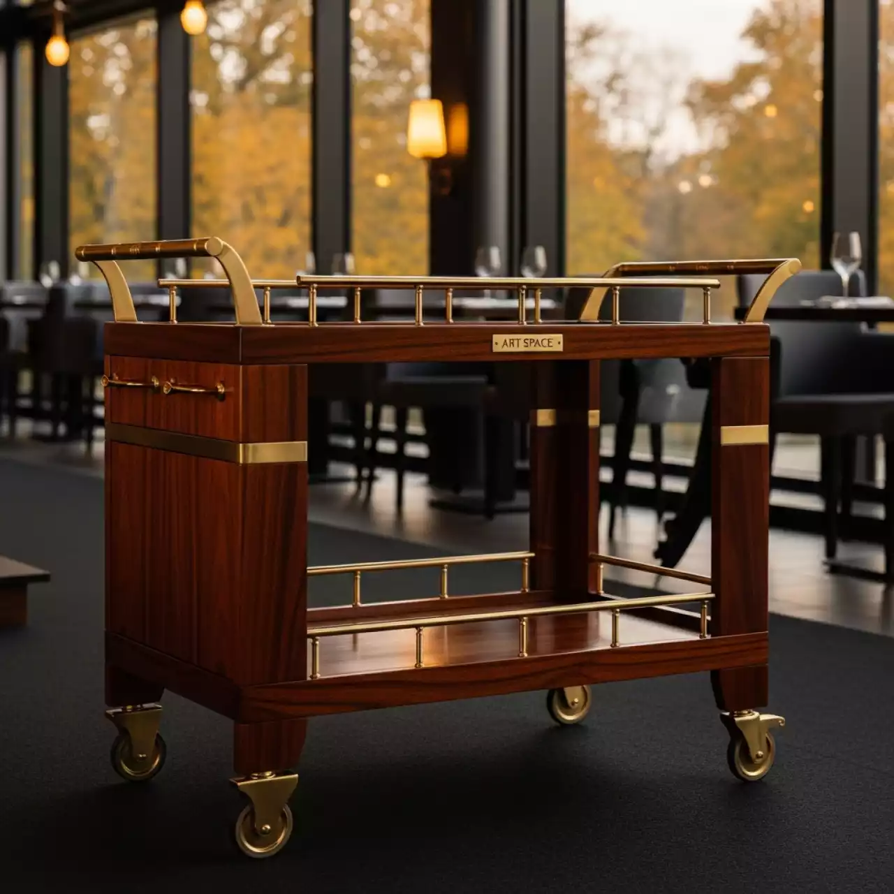 Аренда Тележка сервировочная из дерева Reliable в ресторане «La Terrazza» — ART SPACE