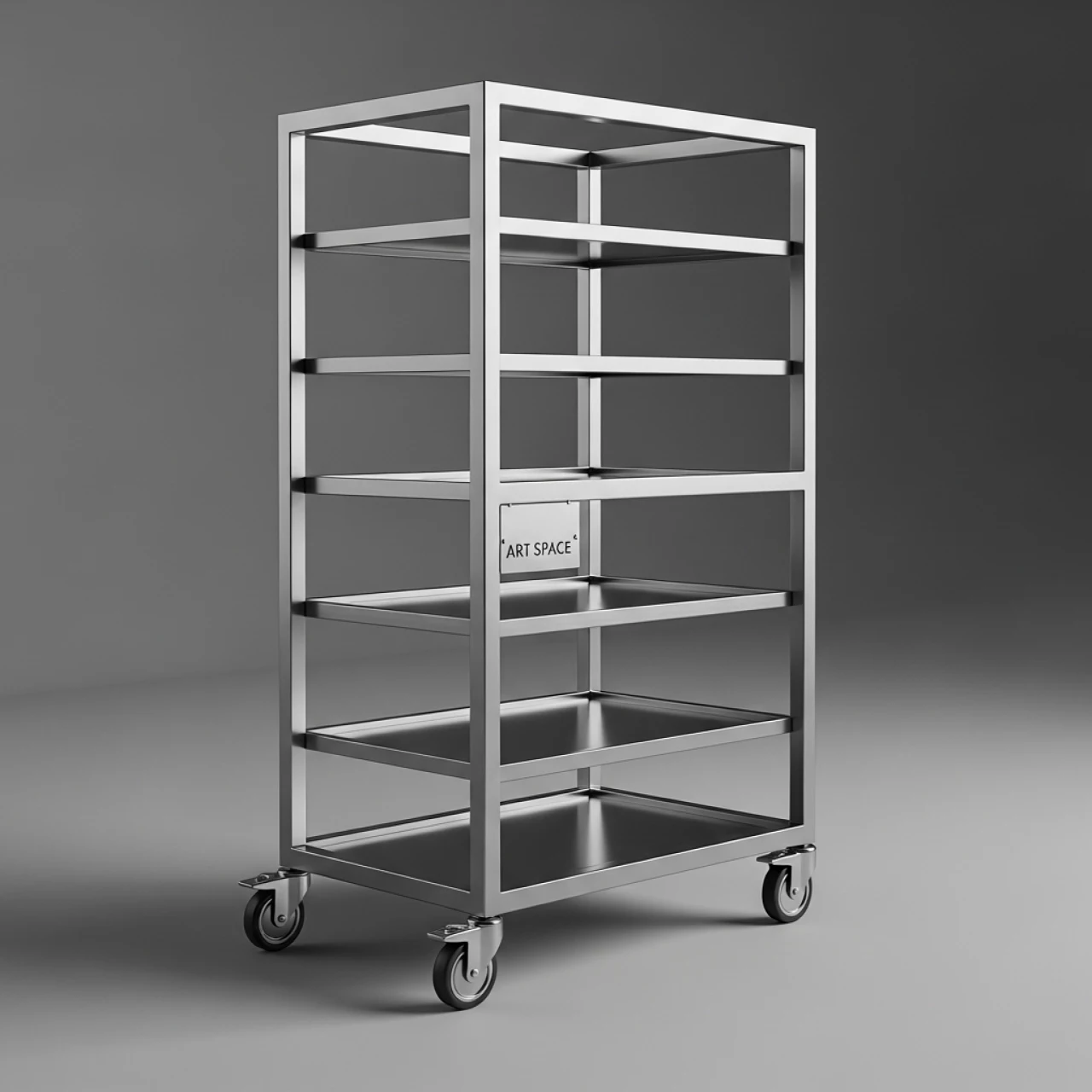 Аренда Тележка сервировочная металлическая 5 уровней 102х52 см Н 170 см на арене «Фишт» — ART SPACE